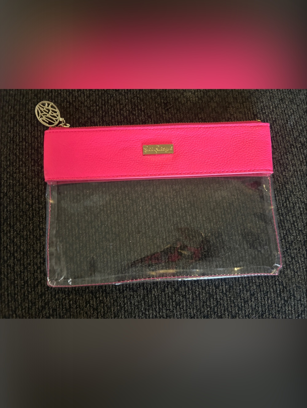 Lilly Pulitzer Neon Pink Clear bag